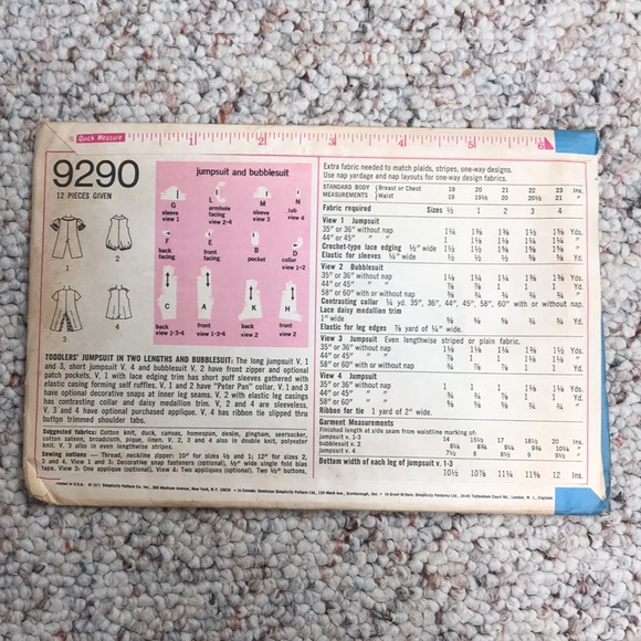 Vintage kids patterns -size 1/2-1 (toddler) - Picture 13 of 13